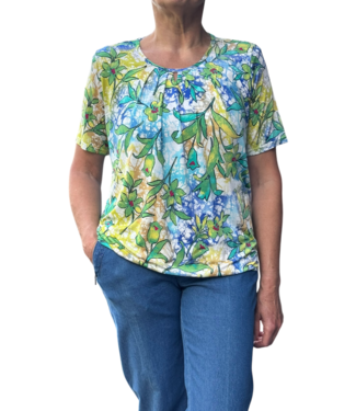 BLAUW blouson paisley print blauw- groen