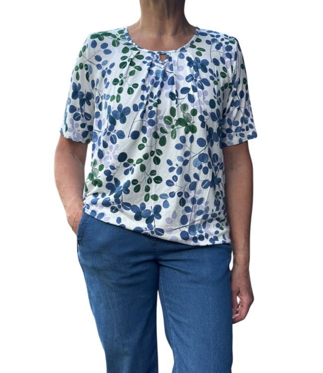 blouson kleine bloemetjes groen