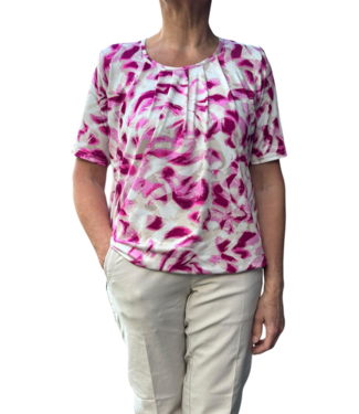 BLAUW dames blouson shirt wipe-print beige-roze