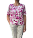 dames blouson shirt wipe-print beige-roze