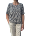 dames blouson shirt marmerprint beige