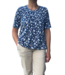 blouson kleine bloemetjes jeansblauw
