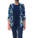 twinset (vest met topje) bloemen all- over marine