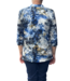 twinset (vest met topje) grafische bloemenprint blauw