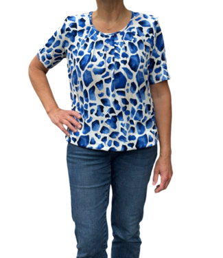 BLAUW blouson cheetah blauw