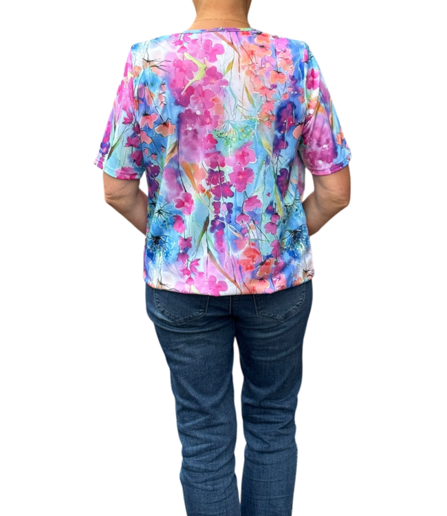 blouson bloemenveld roze