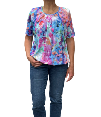BLAUW blouson bloemenveld roze