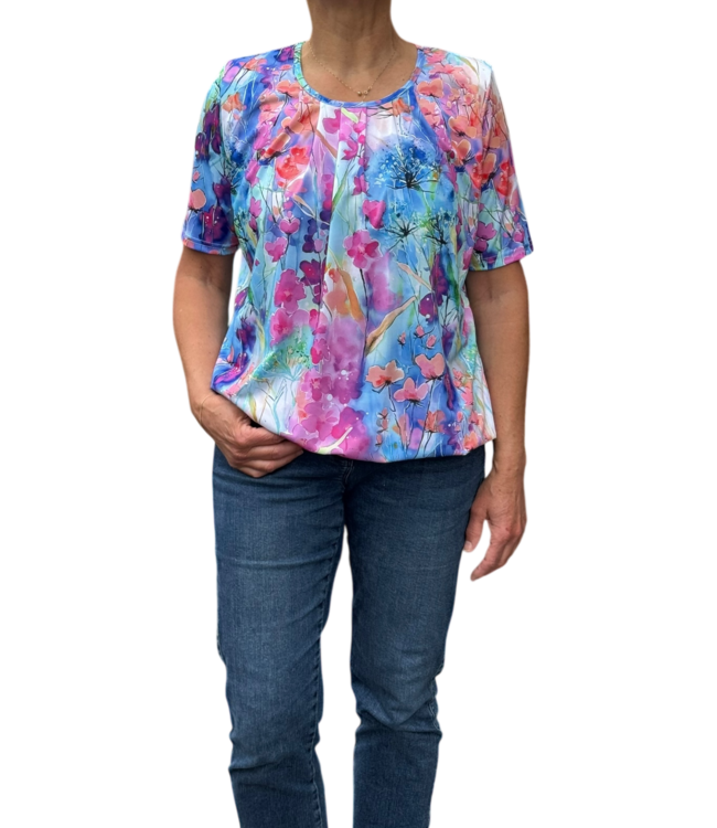 blouson bloemenveld roze