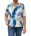 blouson veegprint blauw