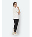 dames t- shirt met opdruk en knopen wit