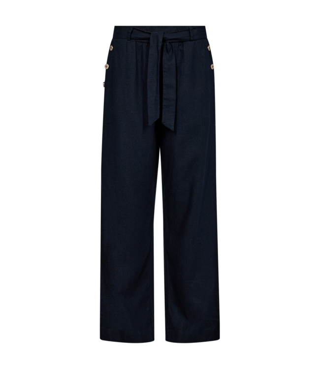 linnen dames broek flaired marine "Lava"