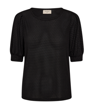FreeQuent dames t- shirt "mesh" Blondy zwart