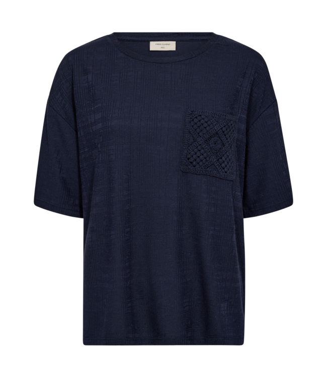dames t- shirt met zakje Lyla marine
