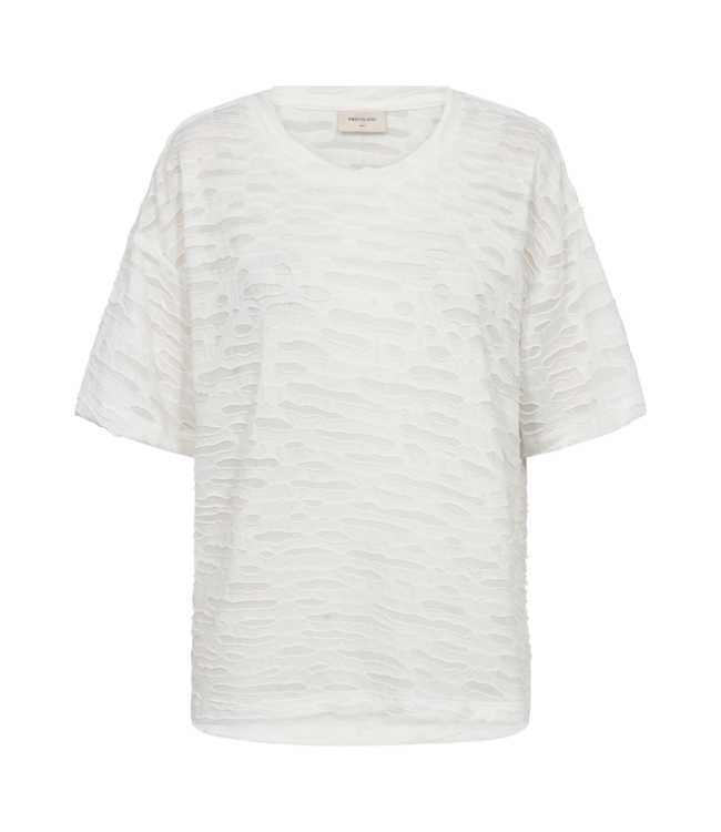 dames t- shirt mesh offwhite Ria