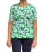 dames t-shirt met bloemenprint all-over dessin groen