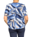 blouson met boord blokprint blauw