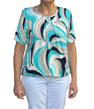 BLAUW blouson wave beige- aqua