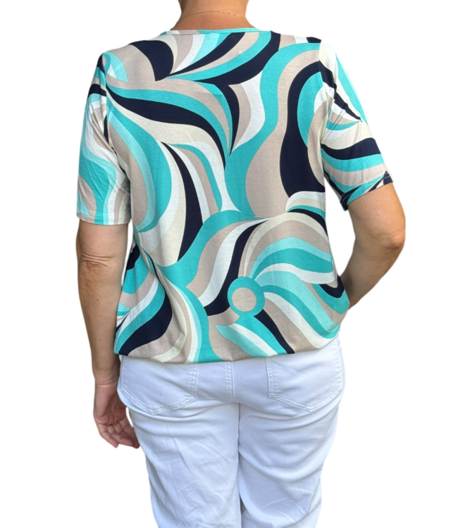 blouson wave beige- aqua