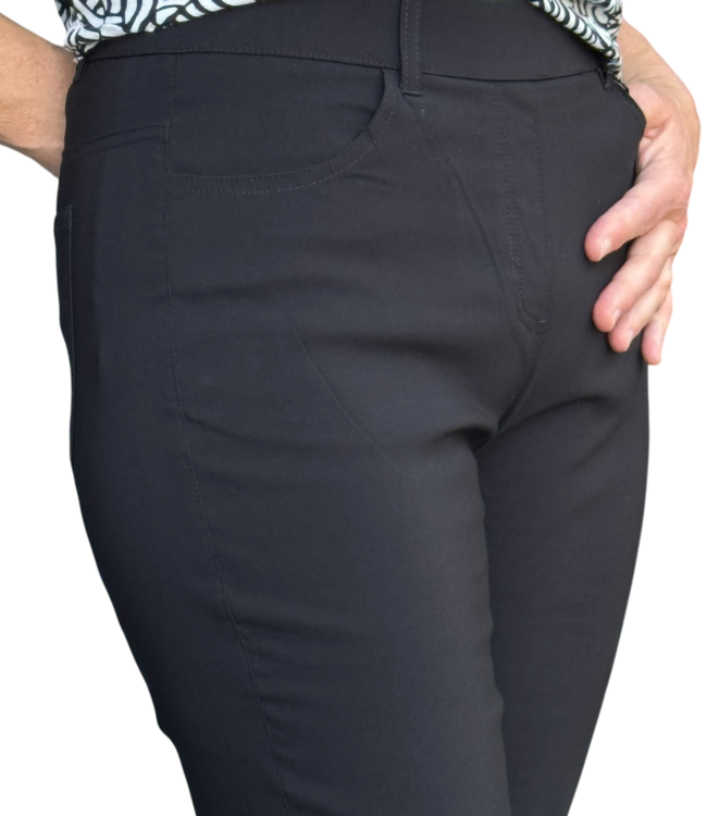 stretch broek bengaline met elastische boord Anne