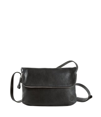 Harold's Lederwaren Chaza "twosize" schoudertas zwart