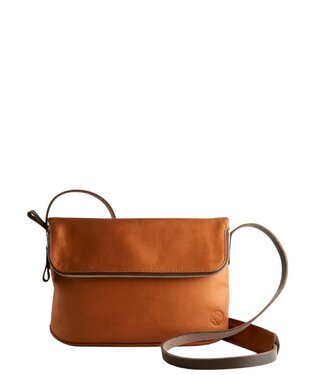 Harold's Lederwaren Chaza "twosize" schoudertas cognac