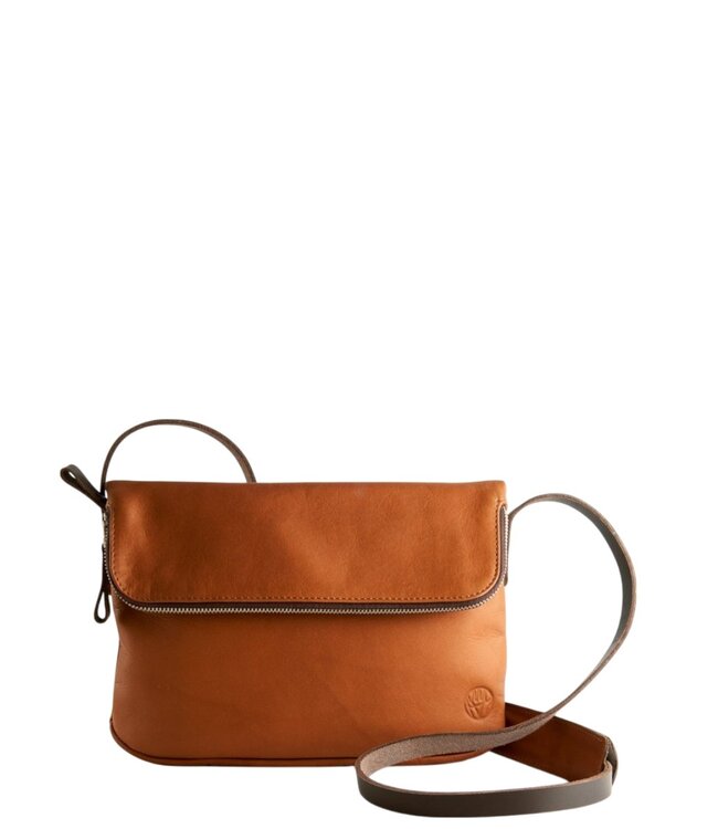 Chaza "twosize" schoudertas cognac