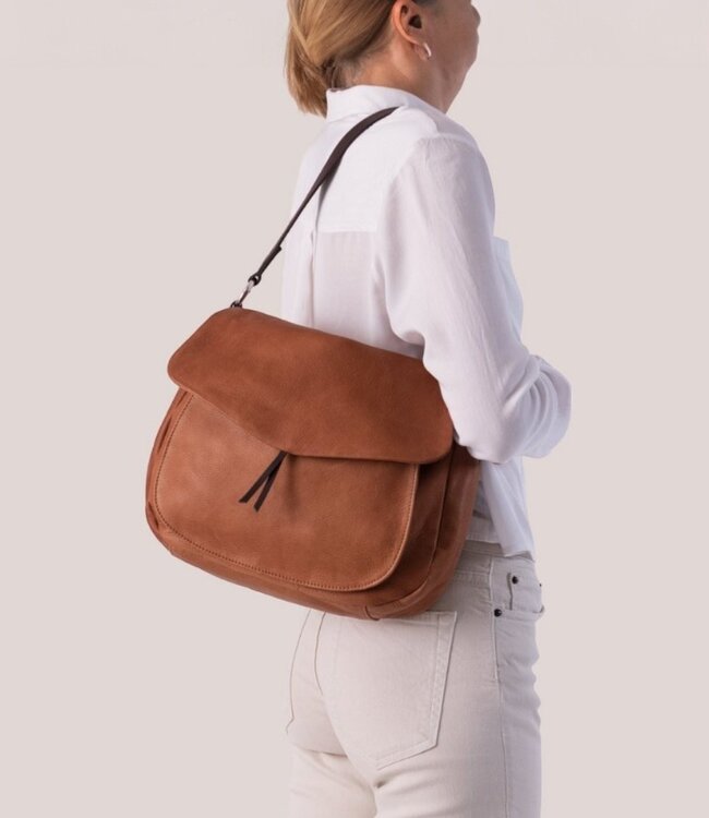 Chaza "slingbag" schoudertas large taupe Harold's Lederwaren