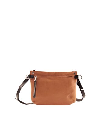 Harold's Lederwaren Chaza leren heuptas unisex vierkant cognac