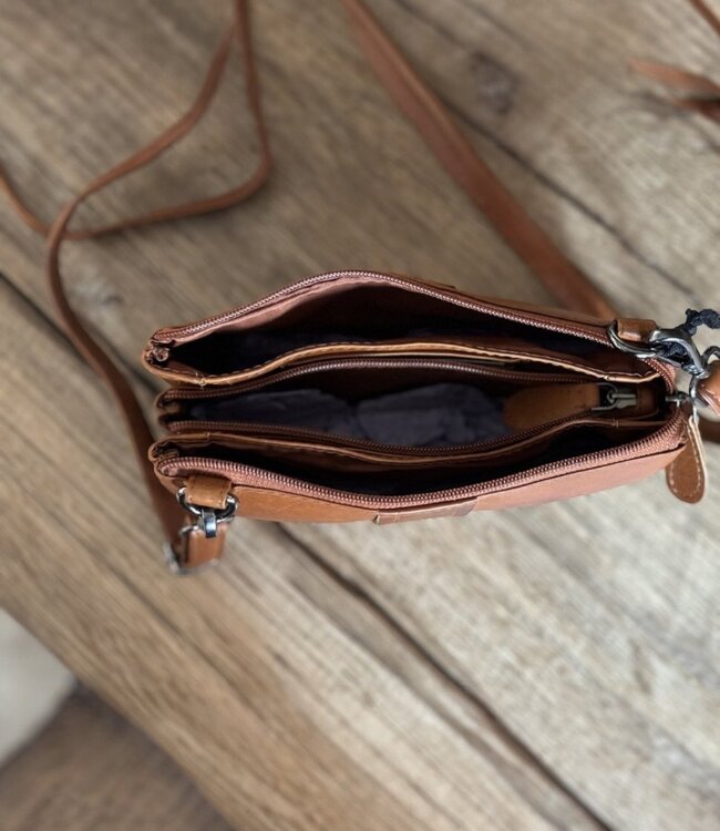 leren festival tasje dames hunter leer