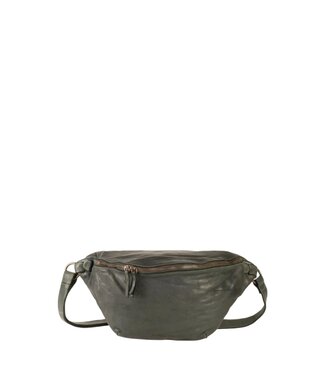 Harold's Lederwaren grote leren heuptas unisex Aberdeen groen