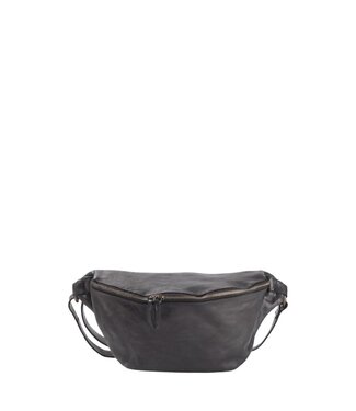 Harold's Lederwaren grote leren heuptas unisex Aberdeen zwart