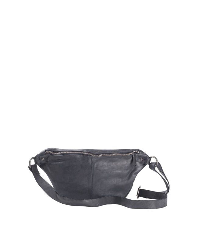 grote leren heuptas unisex Aberdeen zwart