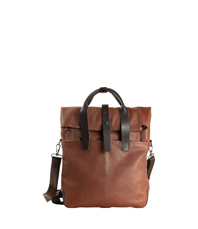 Mount Ivy rugzak & schoudertas (messenger) medium cognac