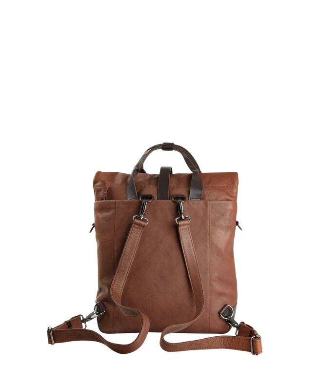 Mount Ivy rugzak & schoudertas (messenger) medium cognac