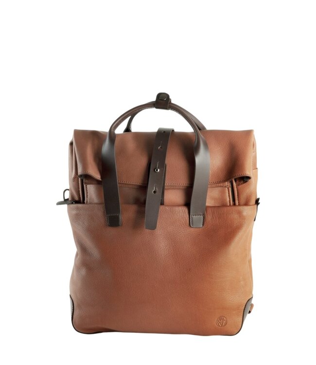 Mount Ivy rugzak & schoudertas (messenger) large cognac