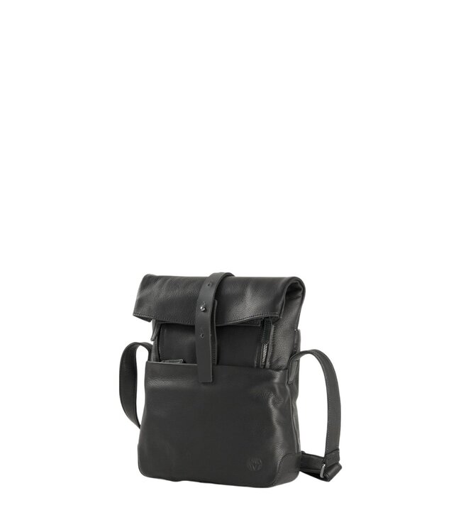 Mount Ivy leren schoudertas small (Crossbag) zwart