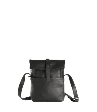 Harold's Lederwaren Mount Ivy leren schoudertas small (Crossbag) zwart