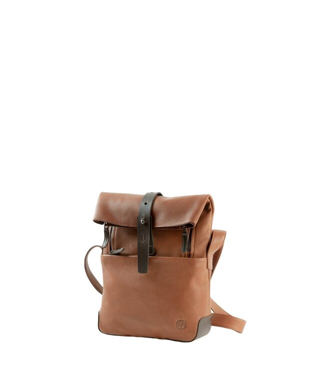 Mount Ivy leren schoudertas small (Crossbag) cognac