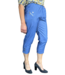 Dames stretch broek 7/8 met knopen en elastische taille voor senioren - CherryBerry