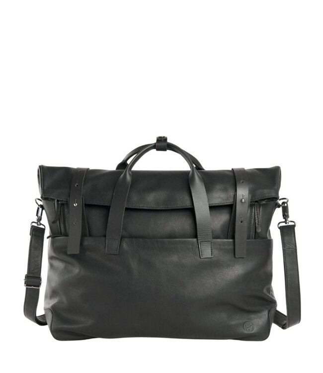 Mount Ivy leren weekender (reistas) groot zwart