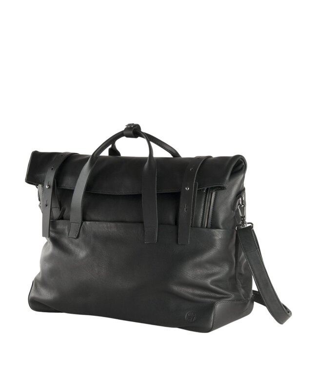 Mount Ivy leren weekender (reistas) groot zwart Harold's Lederwaren