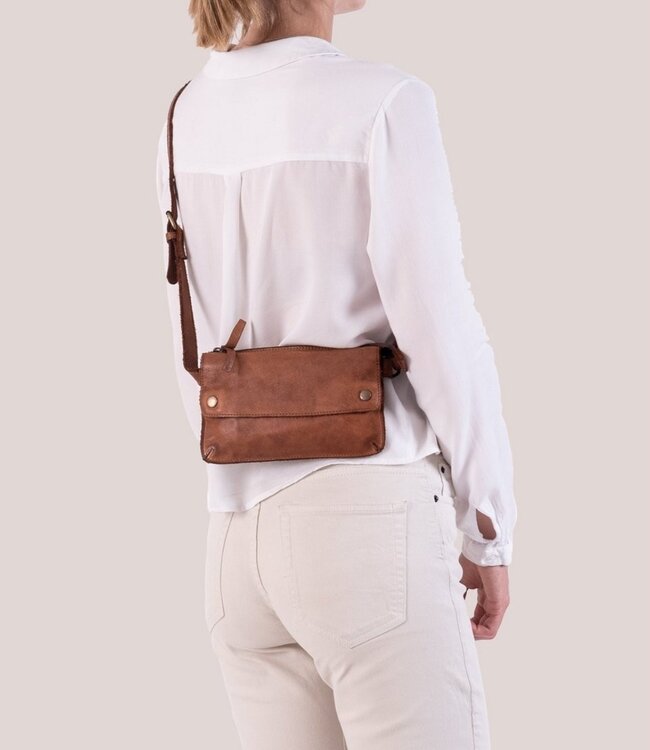 submarine leren heuptas (beltbag) cognac small Harold's Lederwaren