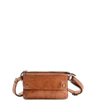 Harold's Lederwaren submarine leren heuptas (beltbag) cognac small