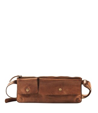 Harold's Lederwaren submarine leren heuptas (beltbag) cognac large