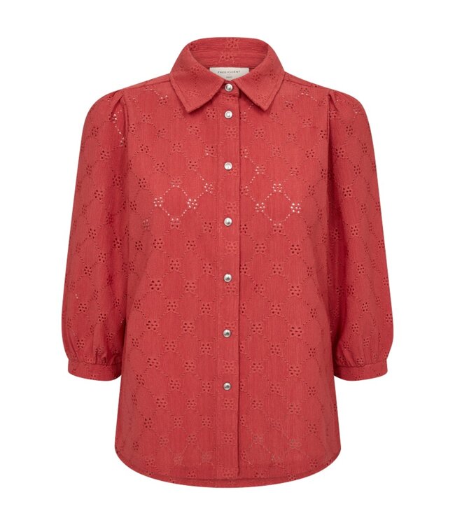 jersey dames blouse met knopen leni baked apple