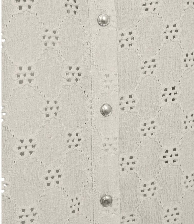 jersey dames blouse met knopen leni beige (moonbeam)