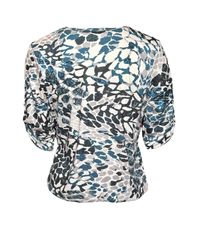 blouson geruwd pebbles beige- blauw