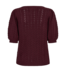 dames pullover structuur "Larry" korte mouw bordeaux