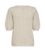 dames pullover structuur "Larry" korte mouw sand