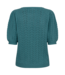 dames pullover structuur "Larry" korte mouw brittany blue